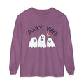Spooky Vibes ghost trio Long Sleeve T-Shirt | Halloween orange