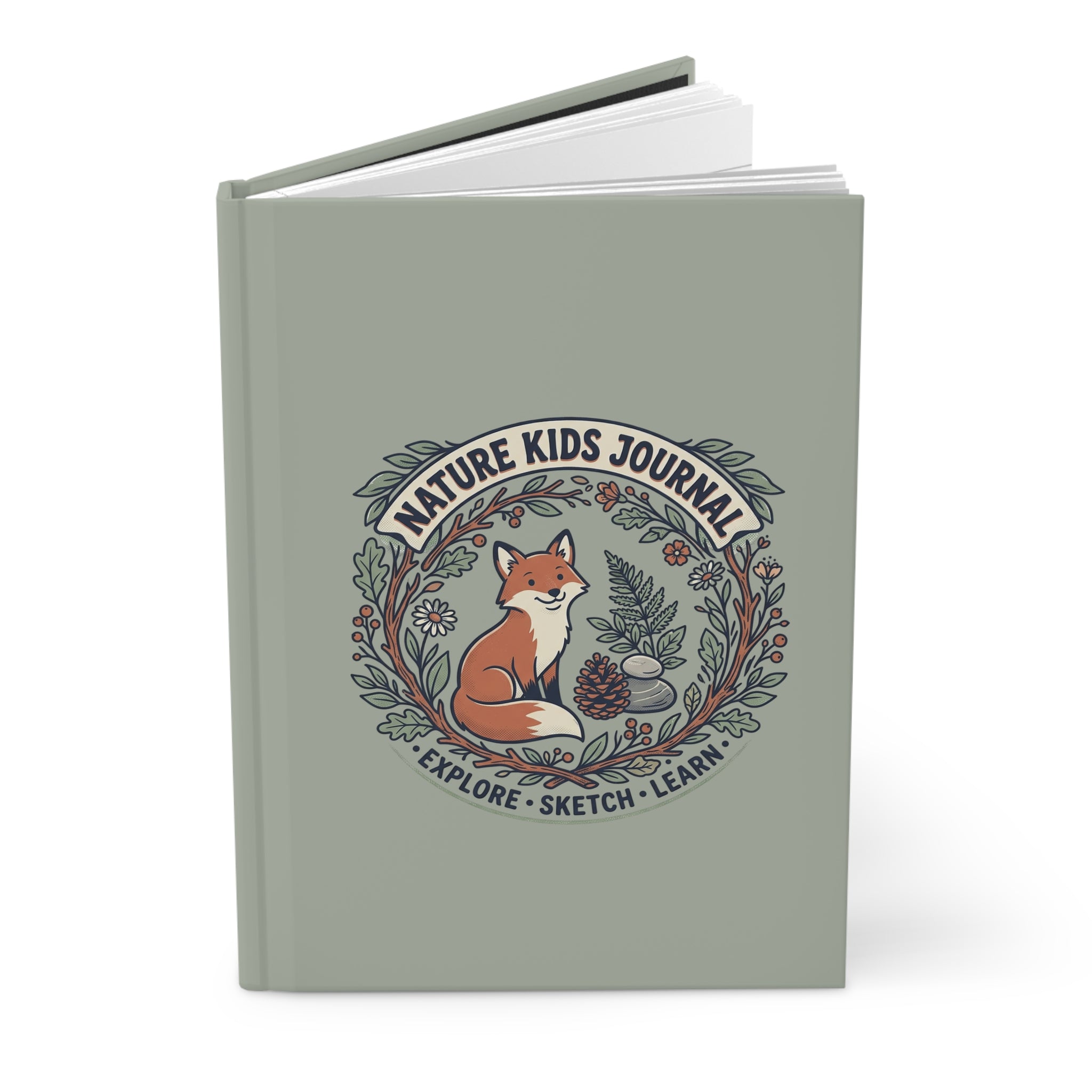 Nature Kids Journal Hardcover Journal | Fox, Pinecone, Floral Explorer Sketch Learn