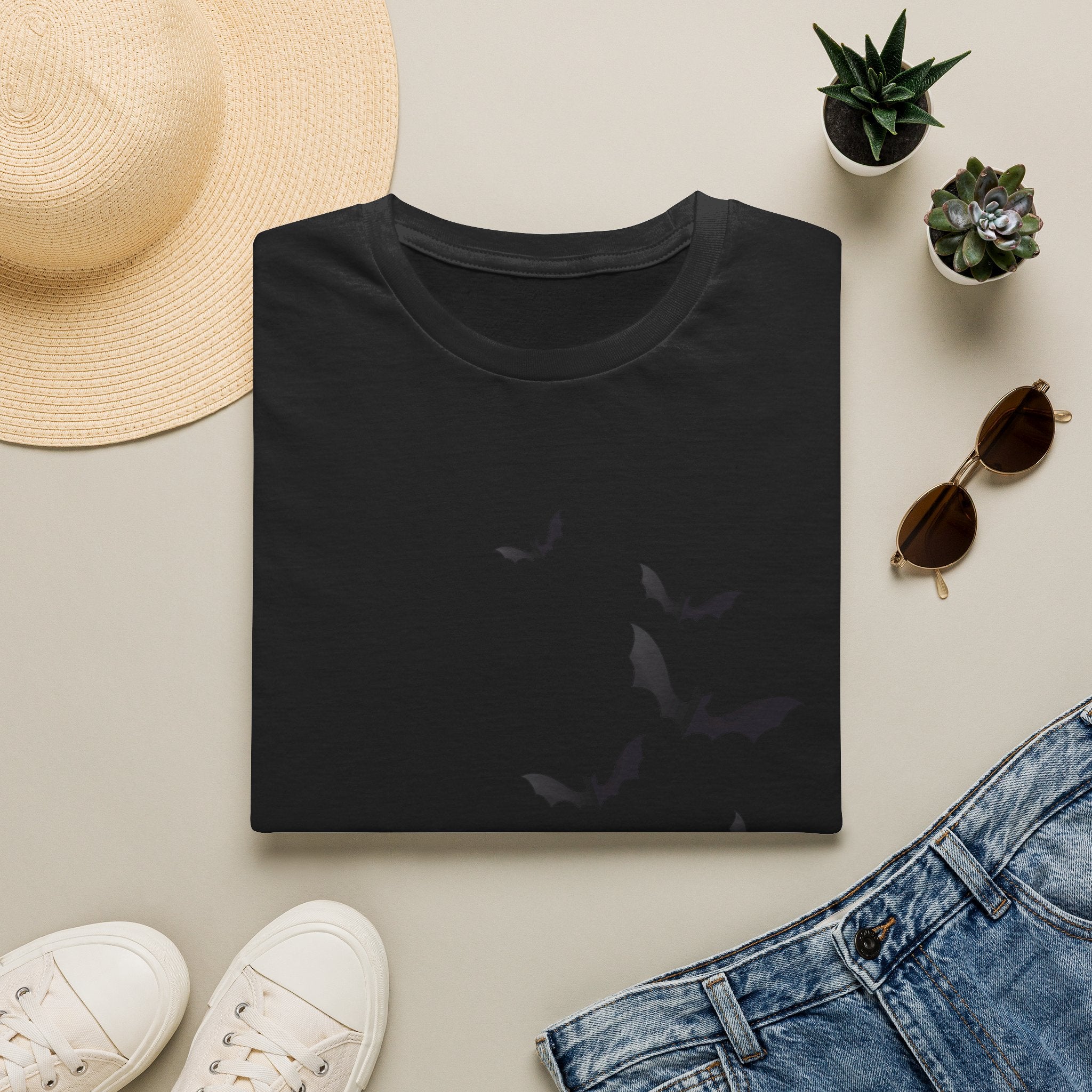 Bat Flock Graphic T-Shirt — Minimal Halloween Tee