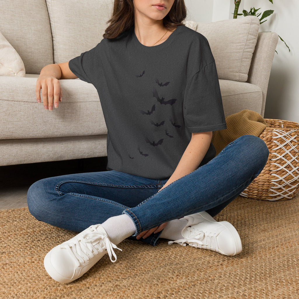 Bat Flock Graphic T-Shirt — Minimal Halloween Tee