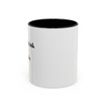Black Accent Coffee Mug – Minimalist Bold Text Design