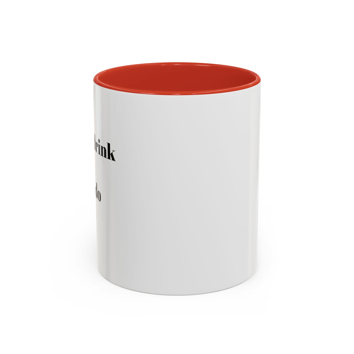 Black Accent Coffee Mug – Minimalist Bold Text Design