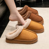 Fluffy Faux Suede Indoor Slippers