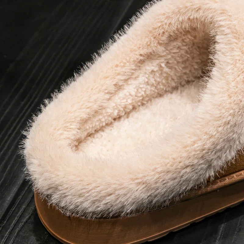 Fluffy Faux Suede Indoor Slippers