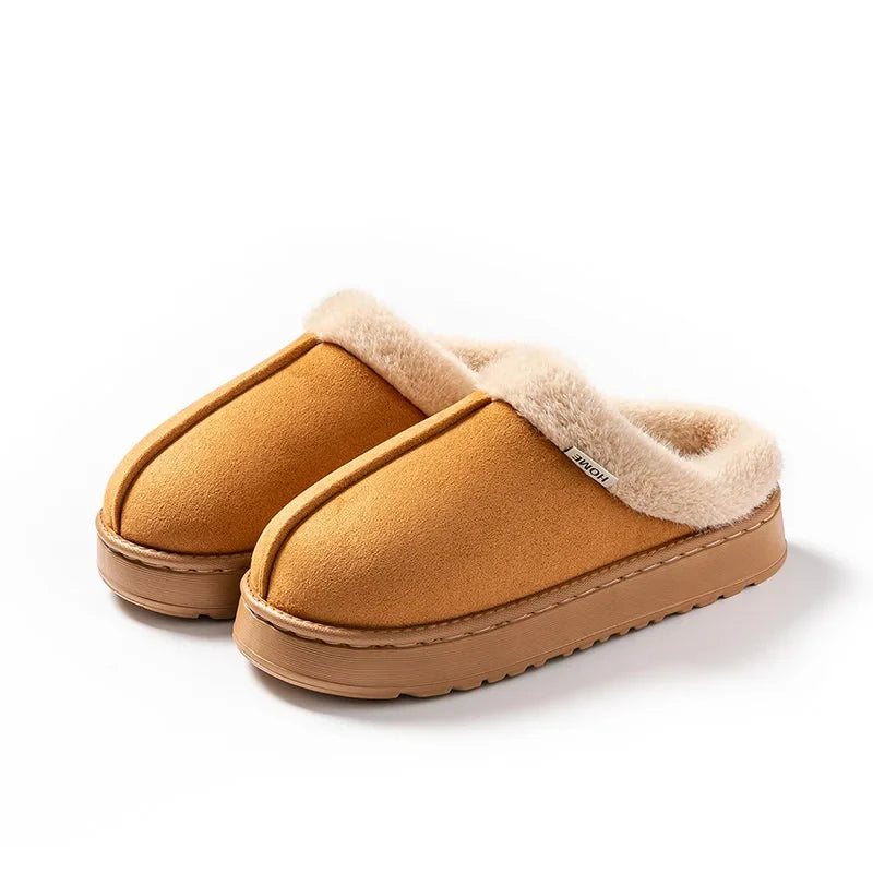 Fluffy Faux Suede Indoor Slippers