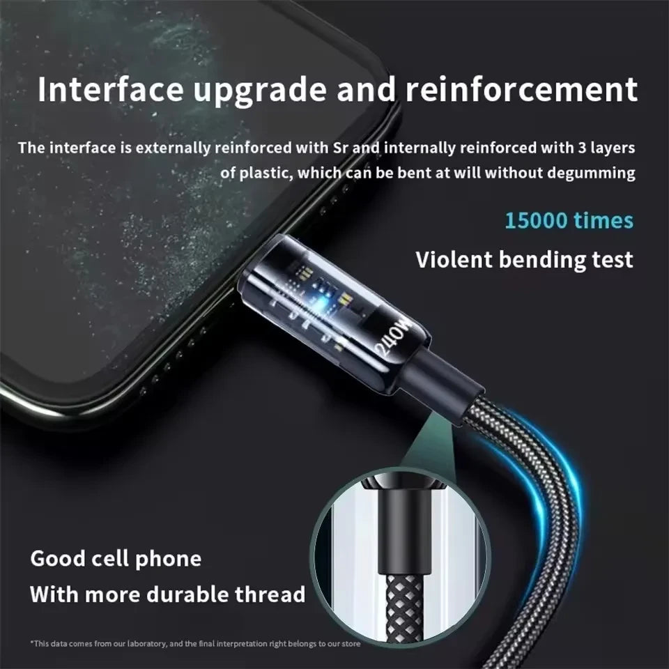 Nylon USB Type C Fast Charging Cable