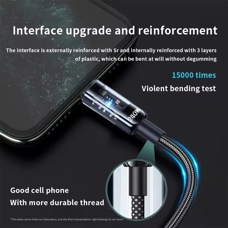 Nylon USB Type C Fast Charging Cable