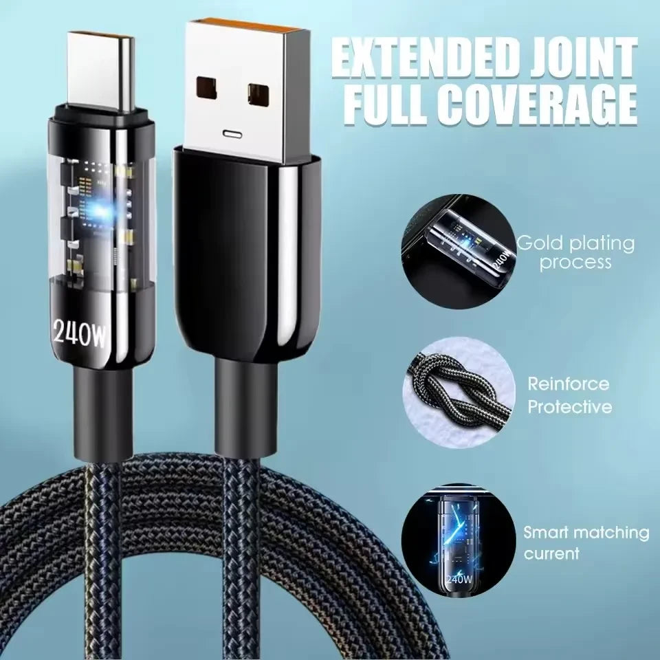 Nylon USB Type C Fast Charging Cable