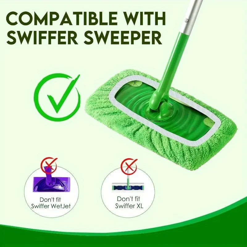 Reusable Microfiber Mop Pad Set
