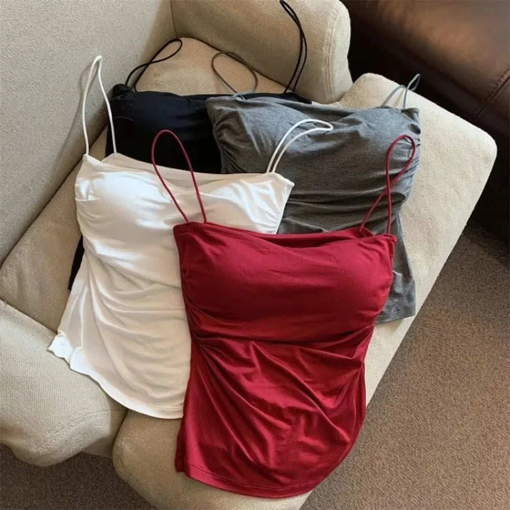 Pleated Waist Corset Tank