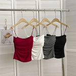 Pleated Waist Corset Tank