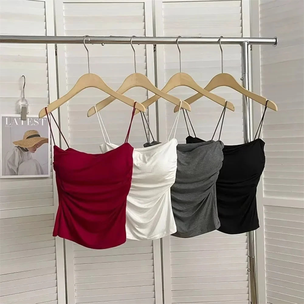 Pleated Waist Corset Tank