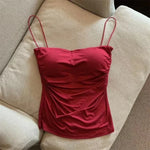 Pleated Waist Corset Tank