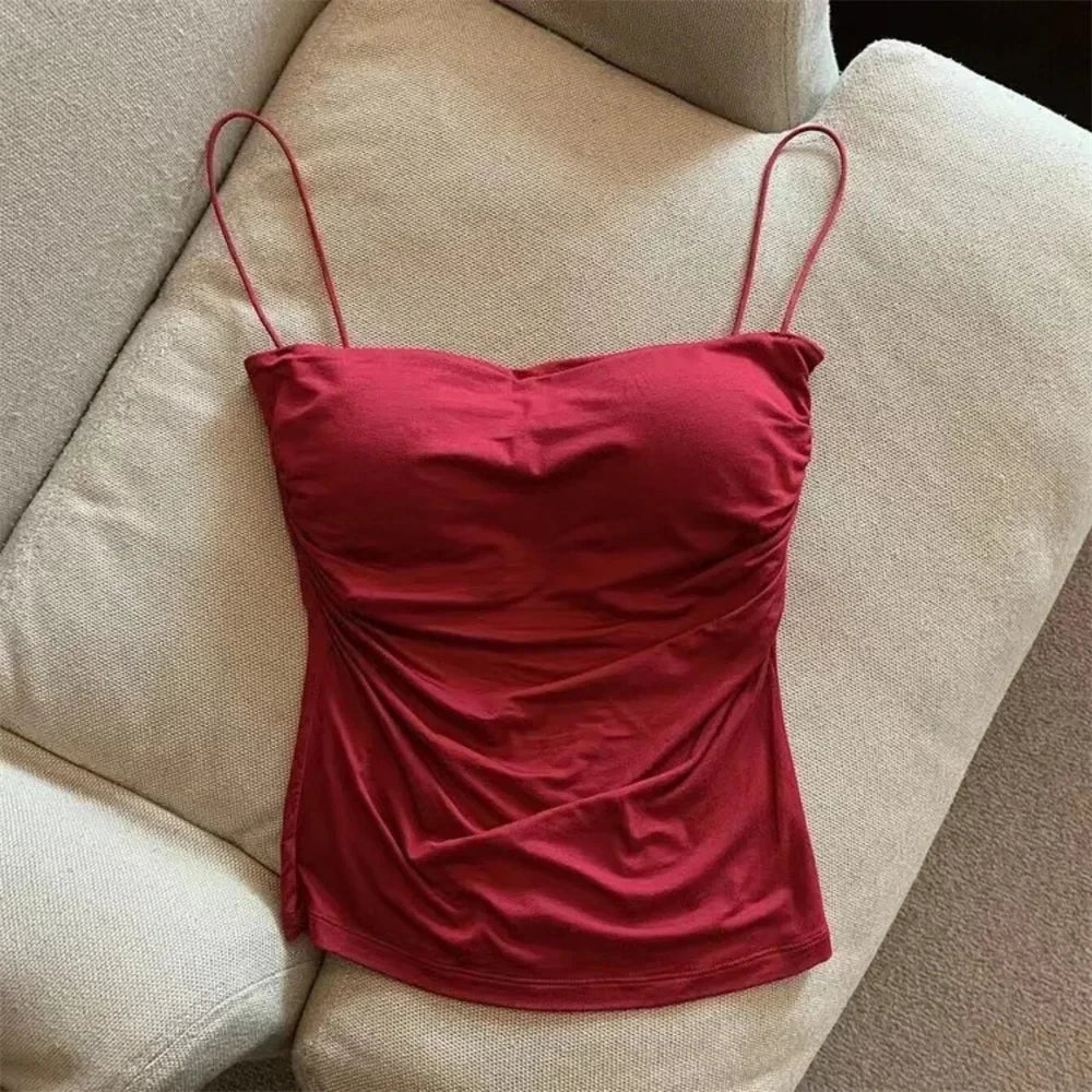 Pleated Waist Corset Tank