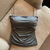 Pleated Waist Corset Tank