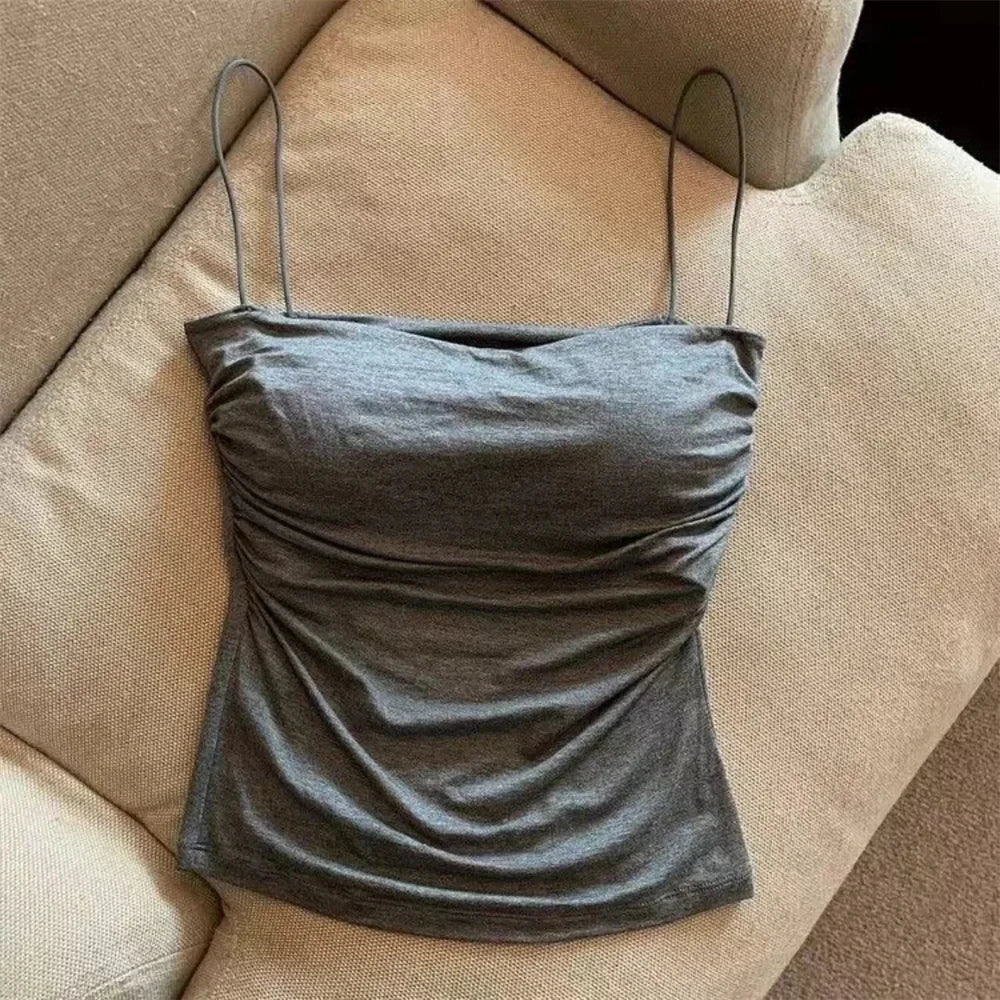 Pleated Waist Corset Tank