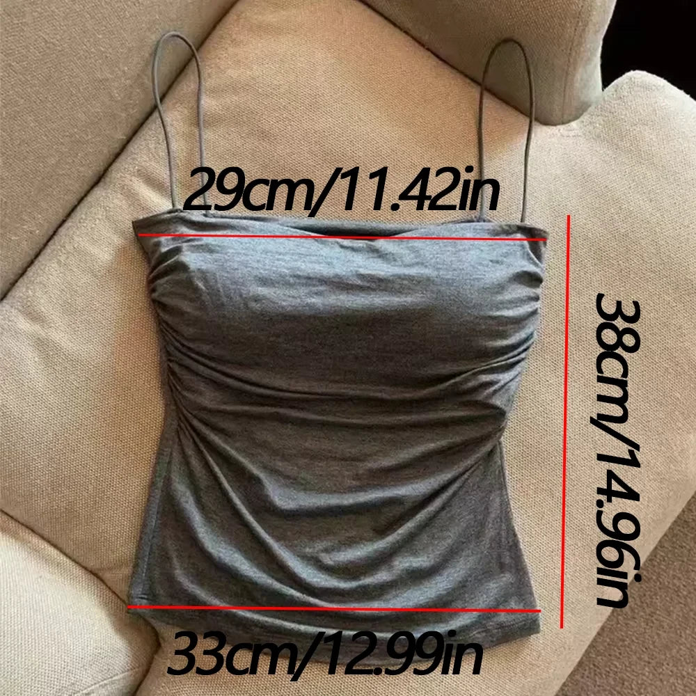 Pleated Waist Corset Tank