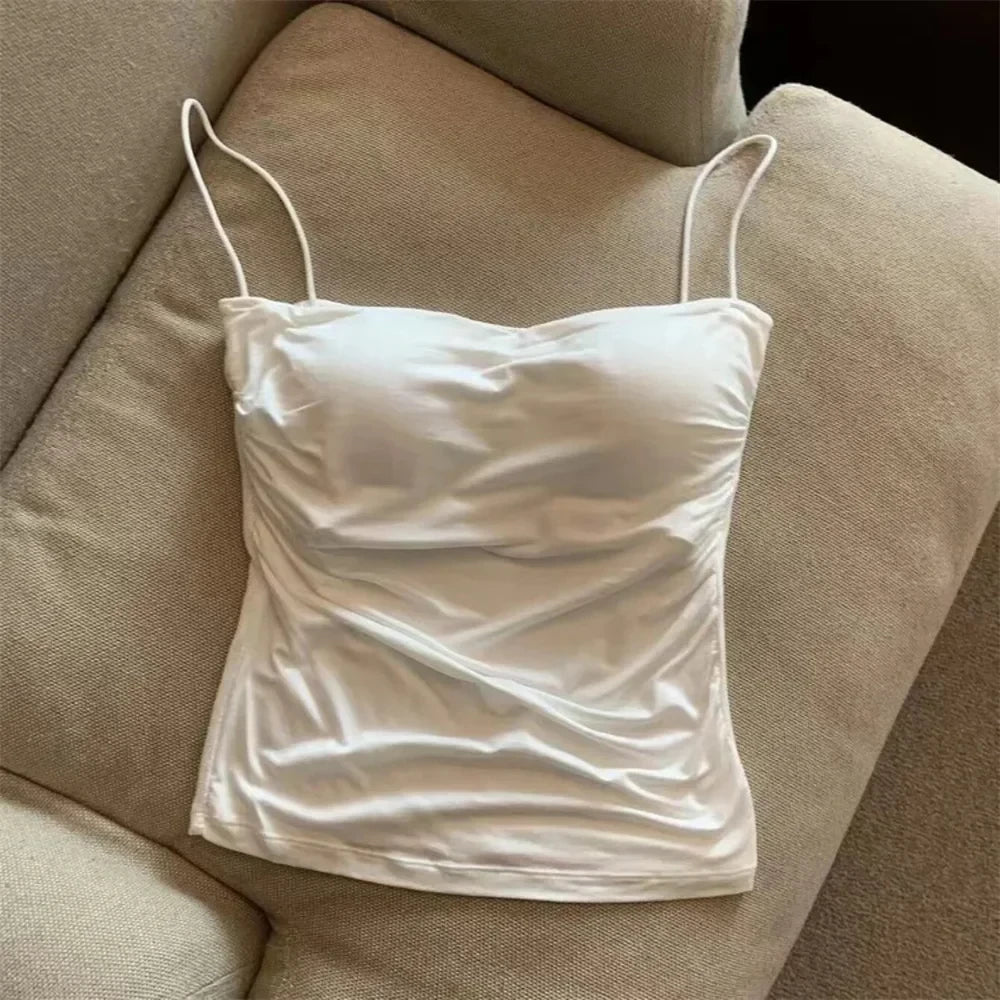 Pleated Waist Corset Tank
