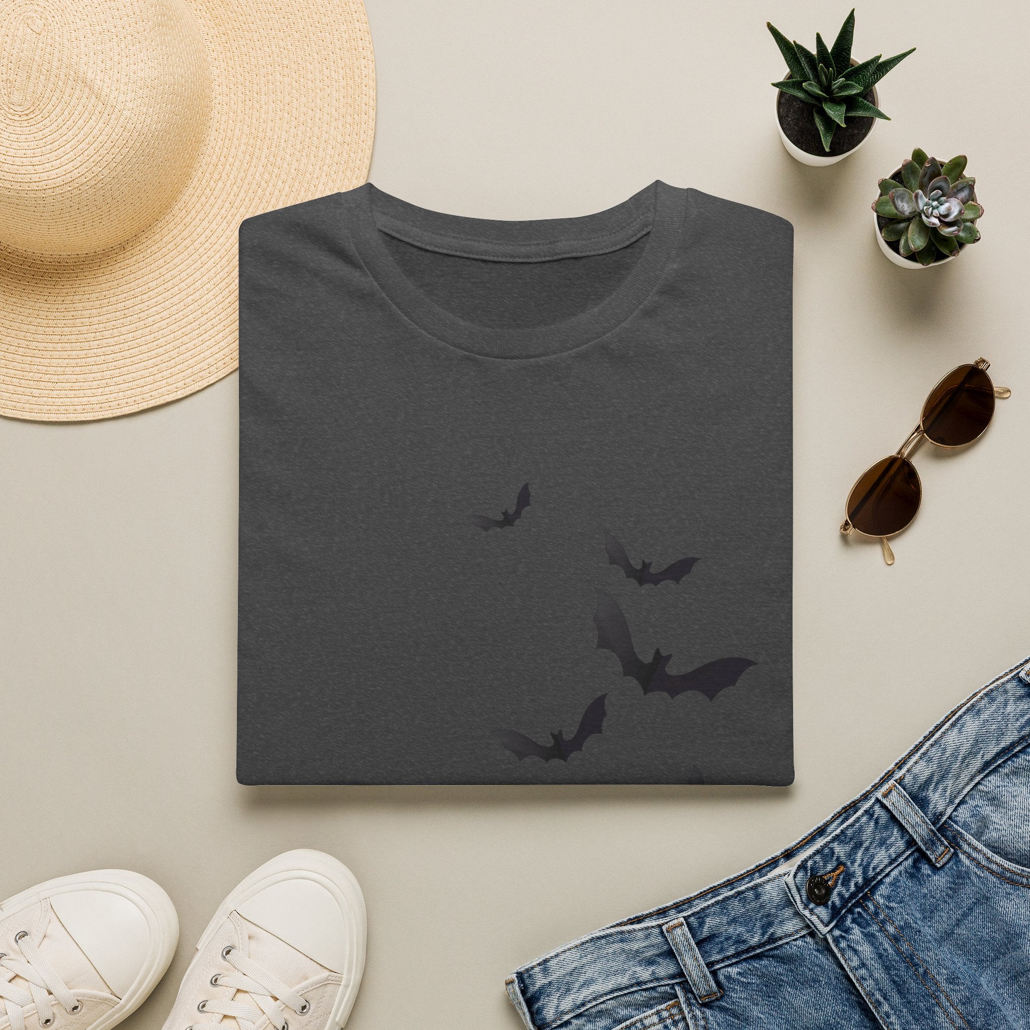 Bat Flock Graphic T-Shirt — Minimal Halloween Tee