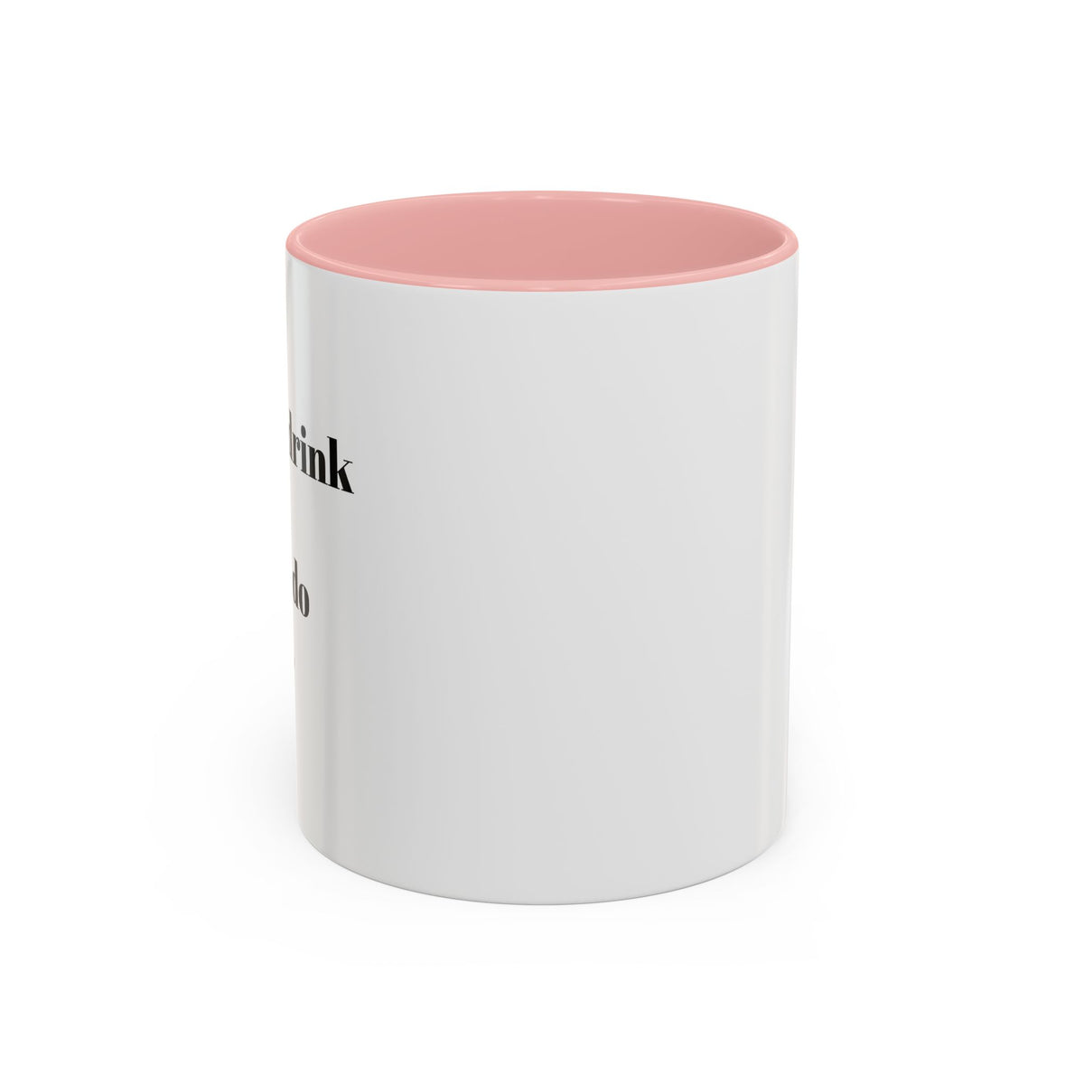 Black Accent Coffee Mug – Minimalist Bold Text Design