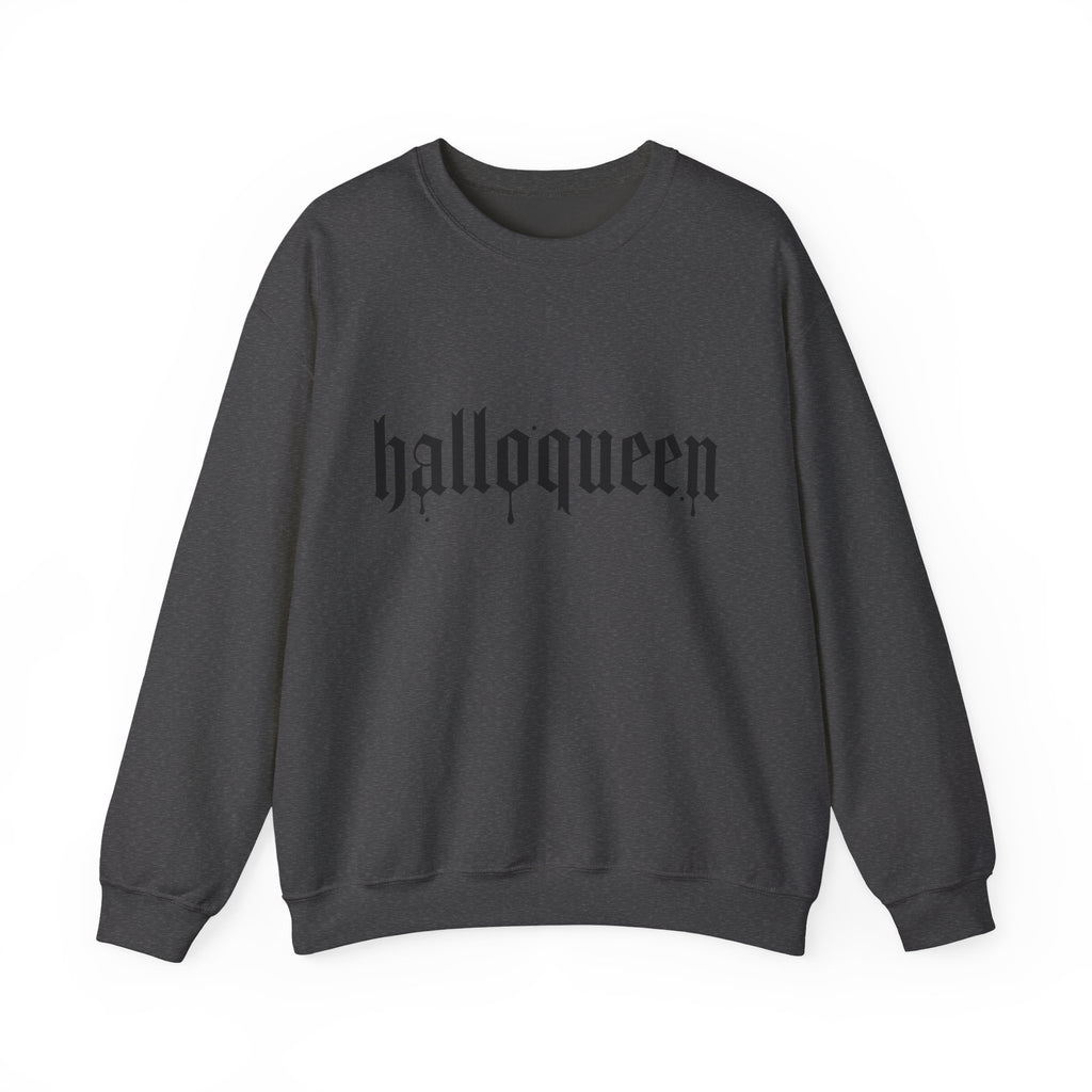 halloqueen Sweatshirt | Gothic Script Halloween Theme