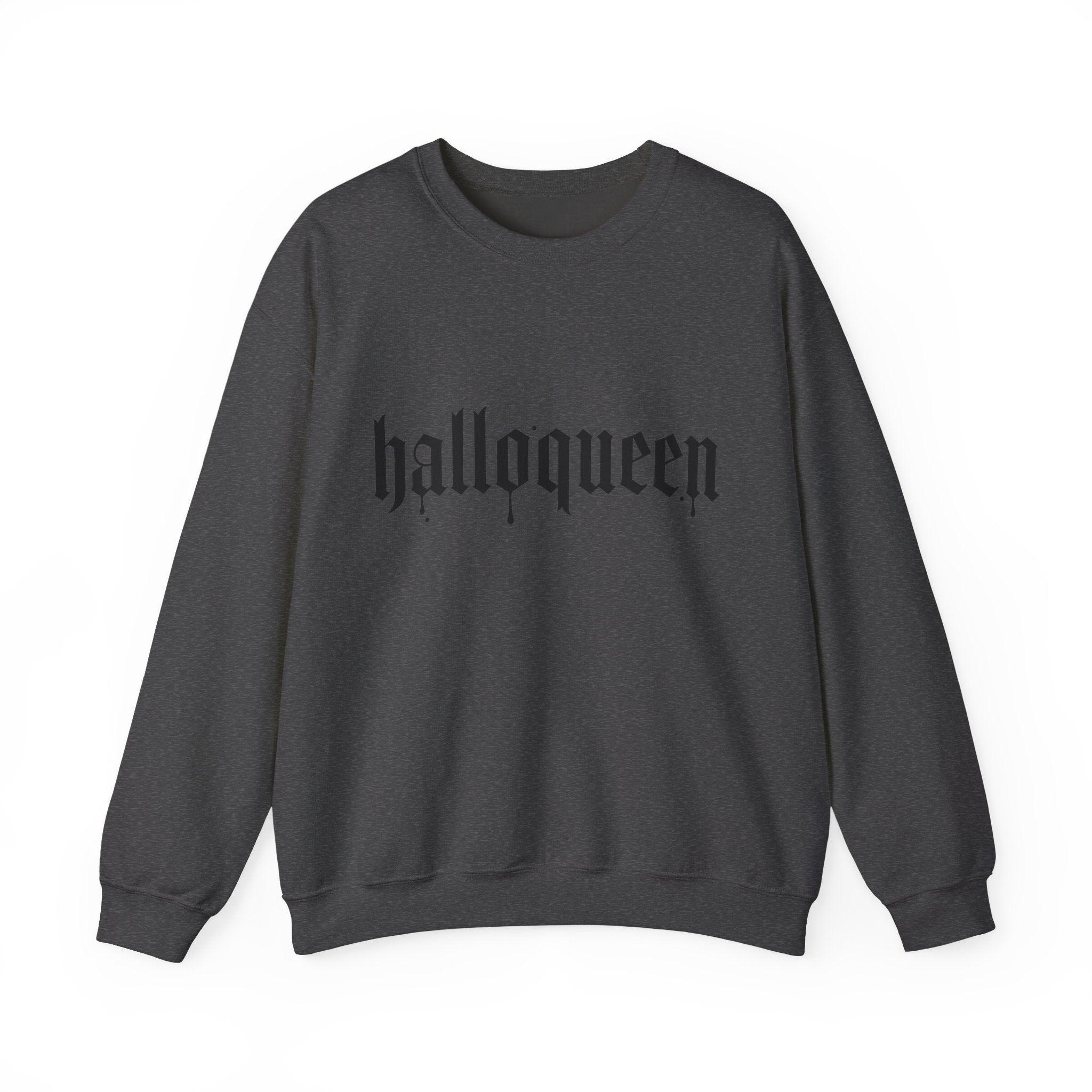 halloqueen Sweatshirt | Gothic Script Halloween Theme