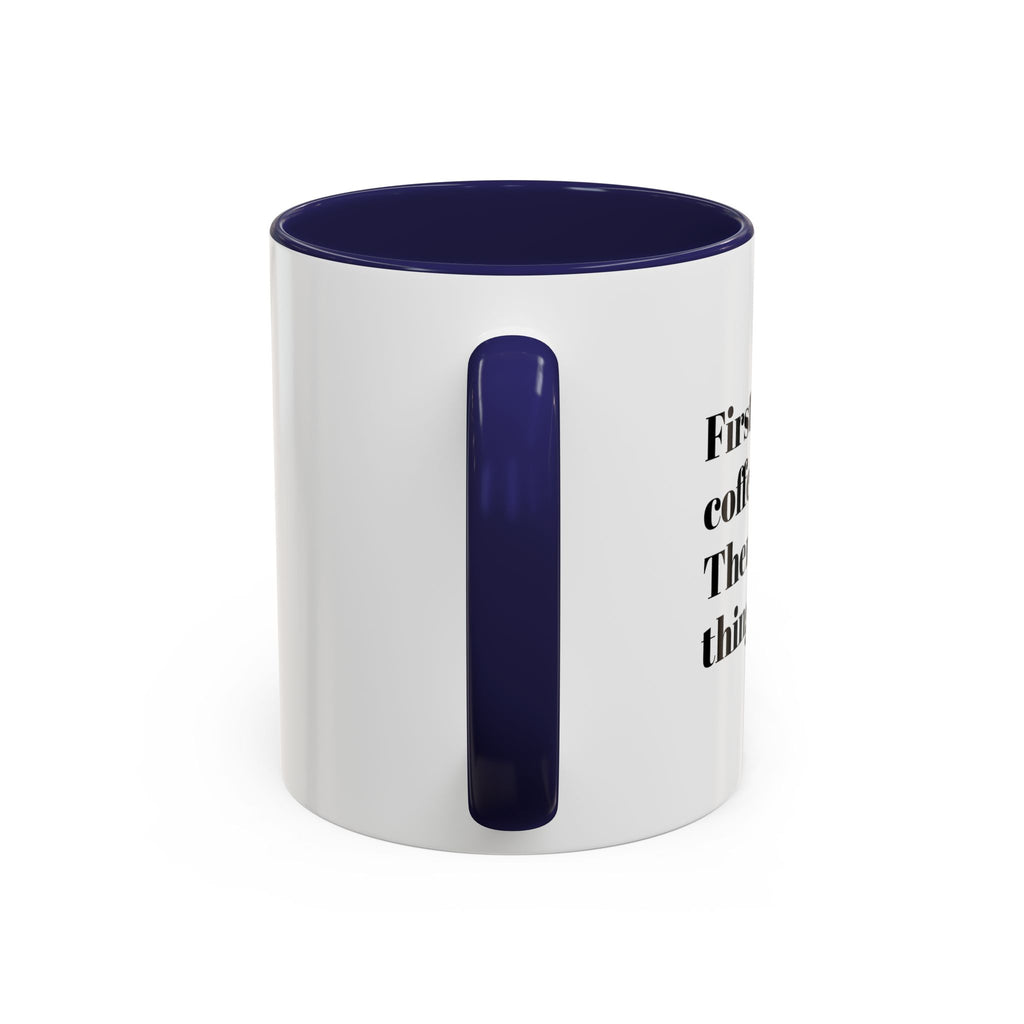 Black Accent Coffee Mug – Minimalist Bold Text Design