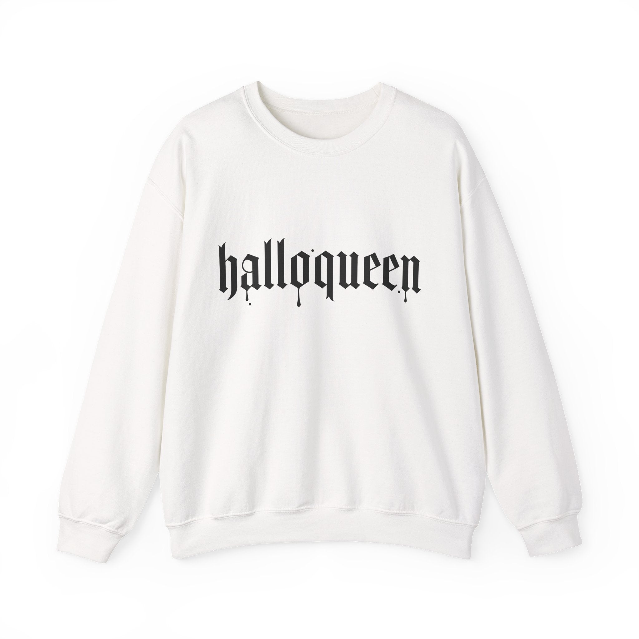 halloqueen Sweatshirt | Gothic Script Halloween Theme
