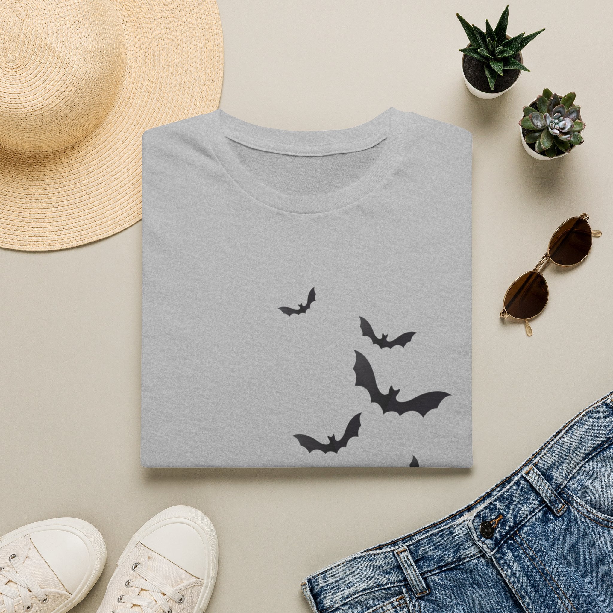 Bat Flock Graphic T-Shirt — Minimal Halloween Tee
