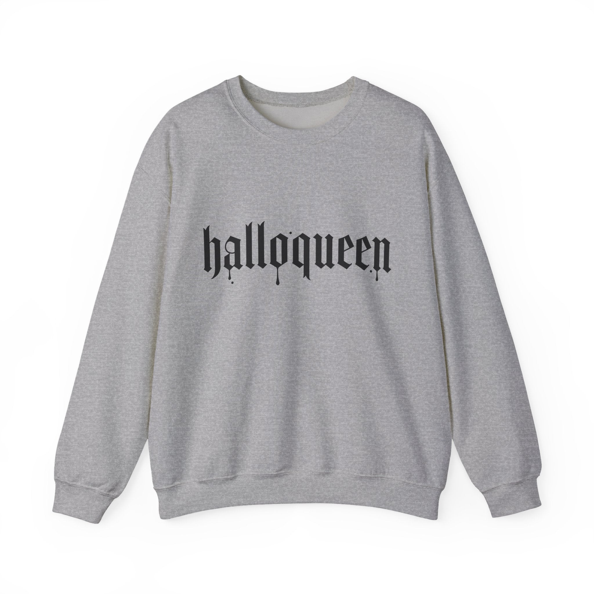 halloqueen Sweatshirt | Gothic Script Halloween Theme