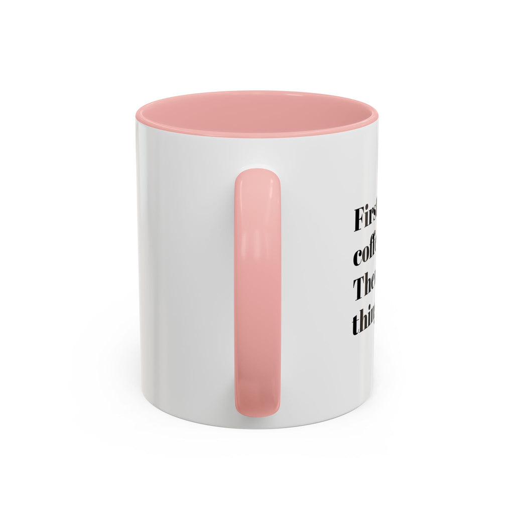 Black Accent Coffee Mug – Minimalist Bold Text Design