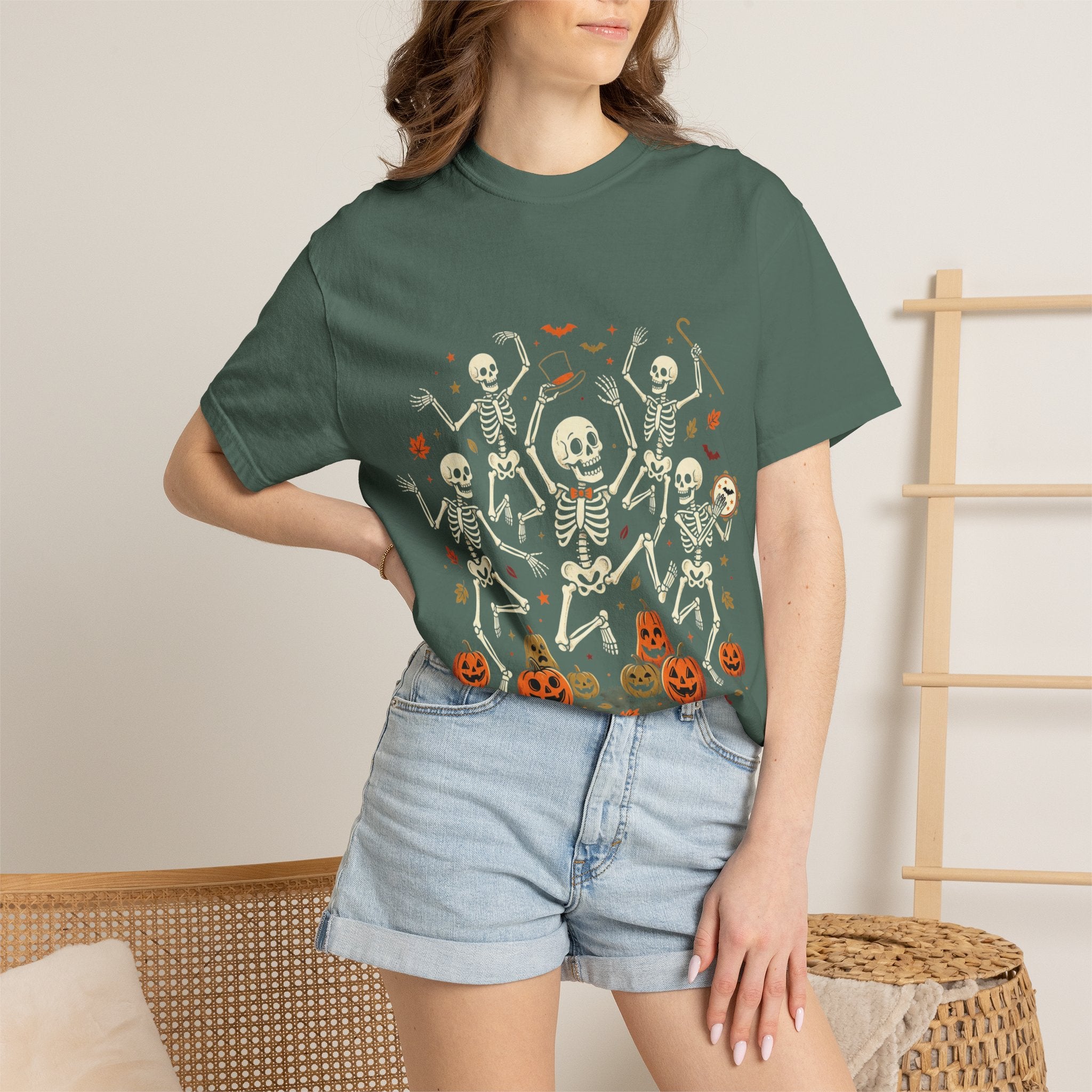 Halloween Pumpkins & Ghosts T-Shirt — Haunted Fall Graphic Tee