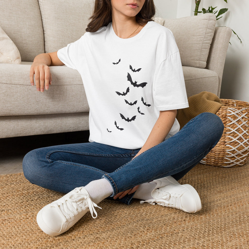 Bat Flock Graphic T-Shirt — Minimal Halloween Tee