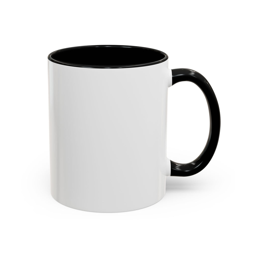 Black Accent Coffee Mug – Minimalist Bold Text Design