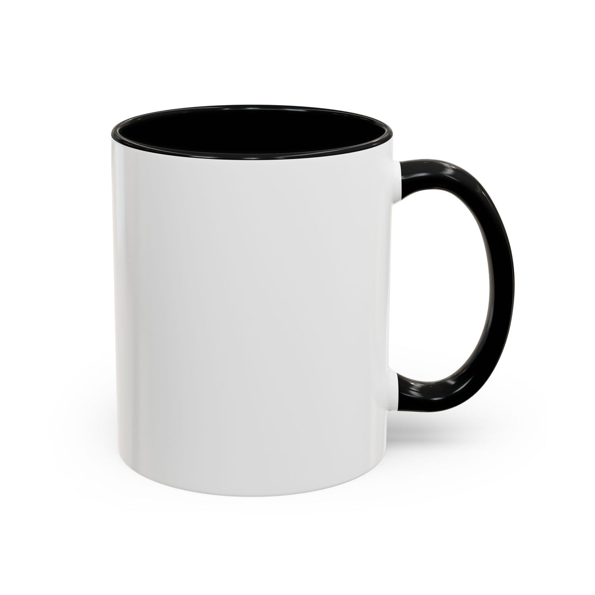Black Accent Coffee Mug – Minimalist Bold Text Design