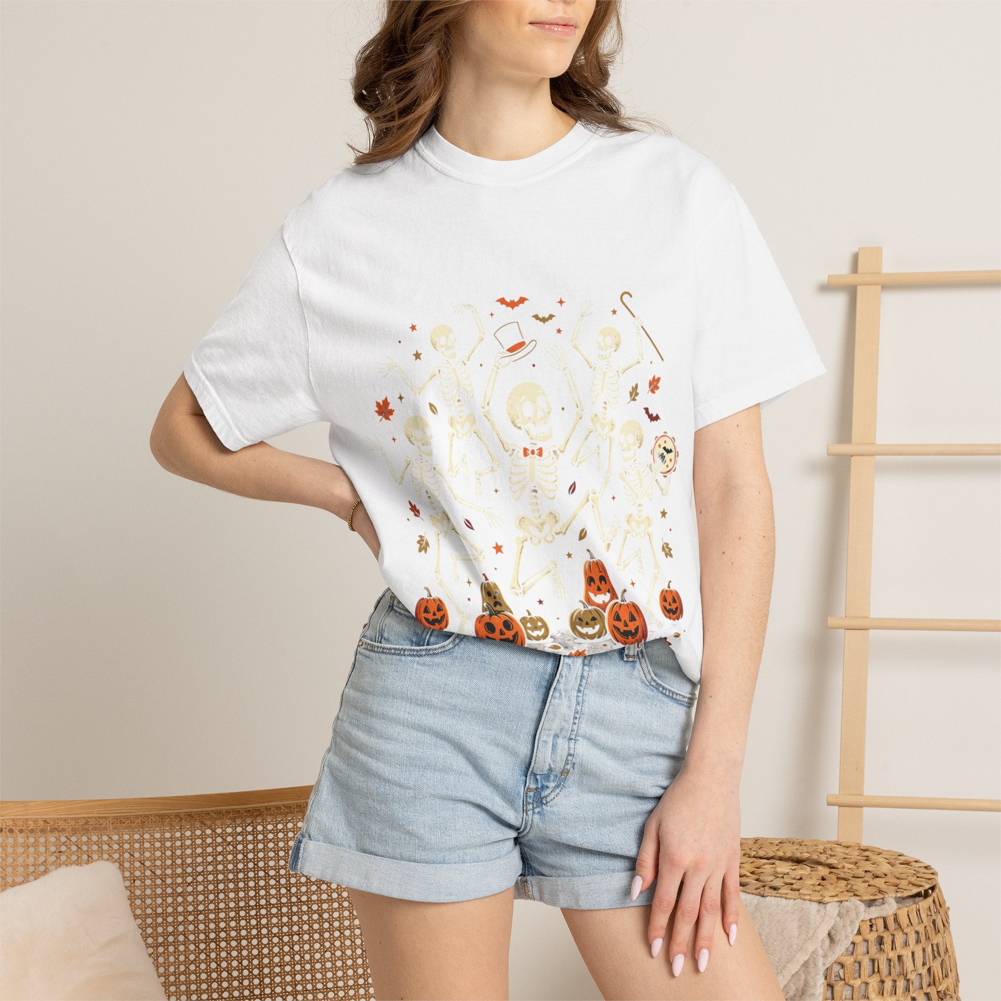 Halloween Pumpkins & Ghosts T-Shirt — Haunted Fall Graphic Tee