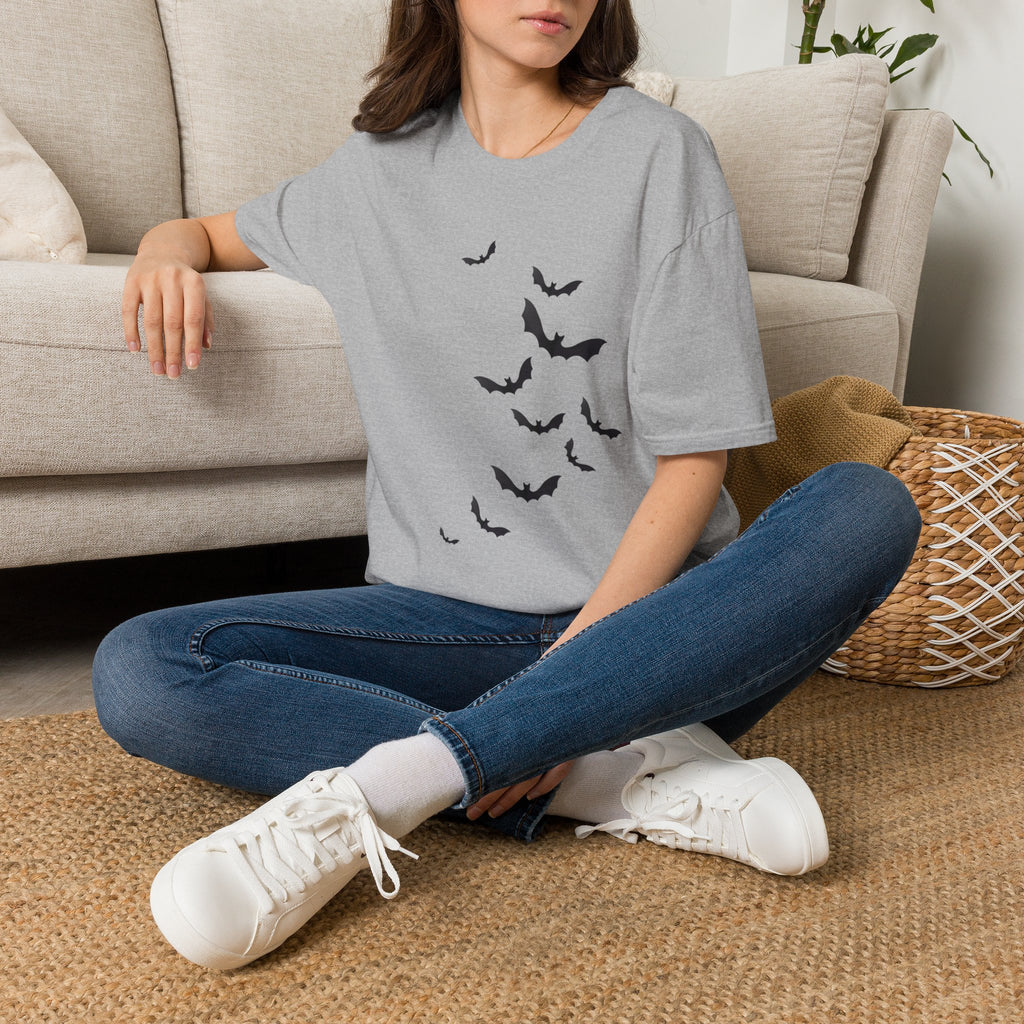 Bat Flock Graphic T-Shirt — Minimal Halloween Tee
